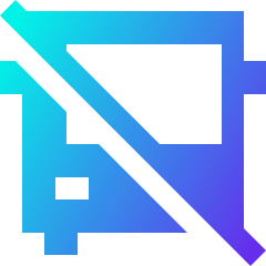 Bus No Transfer Icon from Sharp Gradient Set