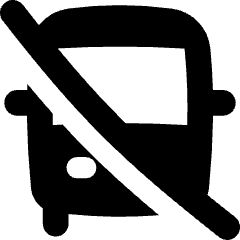 Bus No Transfer Icon from Flex Solid Set