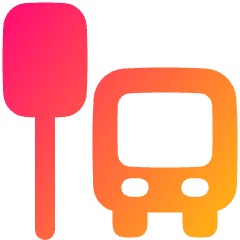 Bus Station Icon from Plump Gradient Set