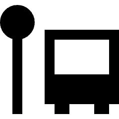 Bus Station Icon from Sharp Solid Set