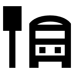 Bus Stop Icon from Sharp Line - Streamline Material Set