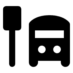 Bus Stop Fill Icon from Rounded Fill - Material Pro Set
