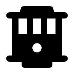 Cable Car Fill Icon from Rounded Fill - Streamline Material Set