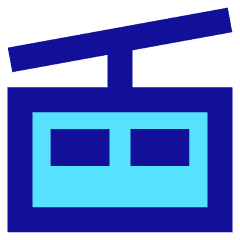 Cable Car Icon from Sharp Pop Set