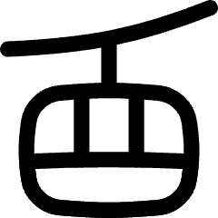Cable Car Icon from Flex Line Set