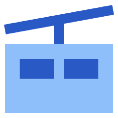 Cable Car Icon from Sharp Flat Set