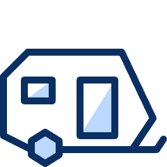 Camper Trailer Icon from Cyber Duotone Set