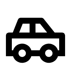 Car Icon from Outlined Line - Streamline Material Set