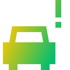 Car Alert Icon from Sharp Gradient Set