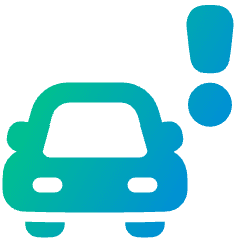 Car Alert Icon from Plump Gradient Set