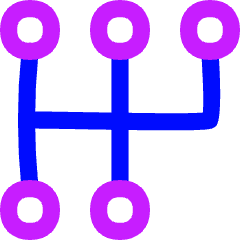 Car Auto Transmission Icon from Flex Neon Set