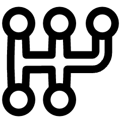 Car Auto Transmission Icon from Plump Line Set
