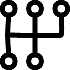 Car Auto Transmission Icon from Flex Line Set