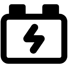 Car Battery Charging Icon from Core Remix Set