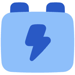 Car Battery Charging Icon from Plump Flat Set