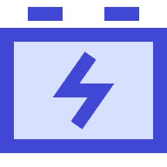 Car Battery Charging Icon from Sharp Duo Set