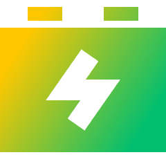 Car Battery Charging Icon from Sharp Gradient Set