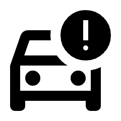 Car Crash Icon from Material Pro Line Set