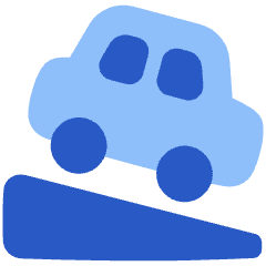 Car Hill Down Icon from Plump Flat Set