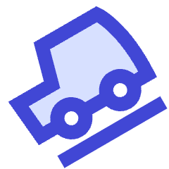 Car Hill Down Icon from Sharp Duo Set