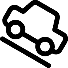 Car Hill Down Icon from Core Line Set