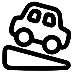 Car Hill Down Icon from Plump Line Set