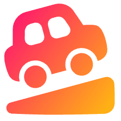 Car Hill Up Icon from Plump Gradient Set