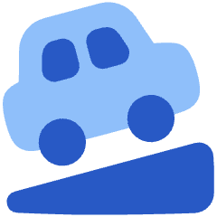 Car Hill Up Icon from Plump Flat Set