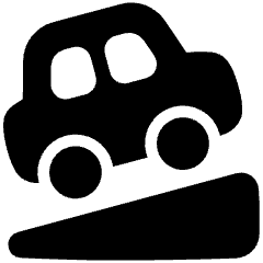 Car Hill Up Icon from Plump Solid Set
