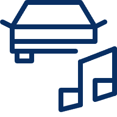 Car Music Icon from Cyber Line Set