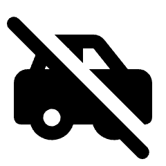 Car Off Fill Icon from Rounded Fill - Streamline Material Set