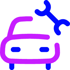 Car Service Icon from Flex Neon Set