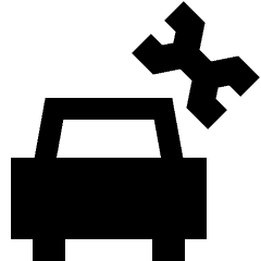 Car Service Icon from Sharp Solid Set