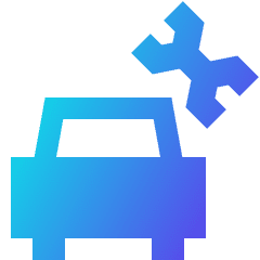 Car Service Icon from Sharp Gradient Set
