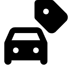 Car Tag Fill Icon from Rounded Fill - Material Pro Set