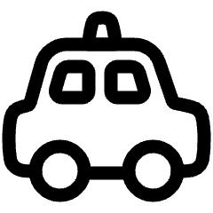 Car Taxi 1 Icon from Plump Line Set