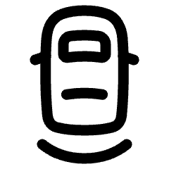 Car Top Back Sensor Icon from Plump Line Set