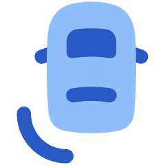 Car Top Bottom Left Sensor Icon from Plump Flat Set