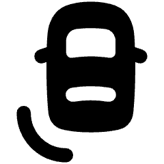 Car Top Bottom Left Sensor Icon from Plump Solid Set