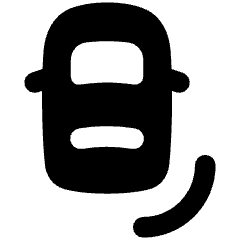Car Top Bottom Right Sensor Icon from Plump Solid Set