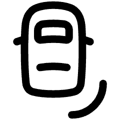 Car Top Bottom Right Sensor Icon from Plump Line Set