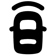 Car Top Front Sensor Icon from Plump Solid Set