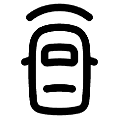Car Top Front Sensor Icon from Plump Line Set