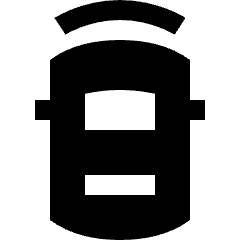 Car Top Front Sensor Icon from Sharp Solid Set