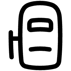 Car Top Sliding Door Left Icon from Plump Line Set