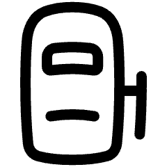 Car Top Sliding Door Right Icon from Plump Line Set