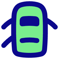 Car Top Three Door Open 1 Icon from Plump Pop Set