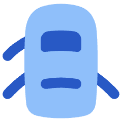 Car Top Three Door Open 3 Icon from Plump Flat Set