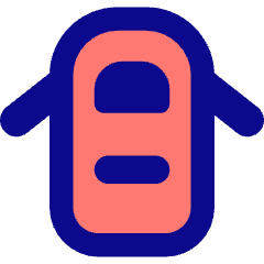 Car Top Two Door Open 1 Icon from Core Pop Set