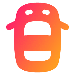 Car Top View Icon from Plump Gradient Set